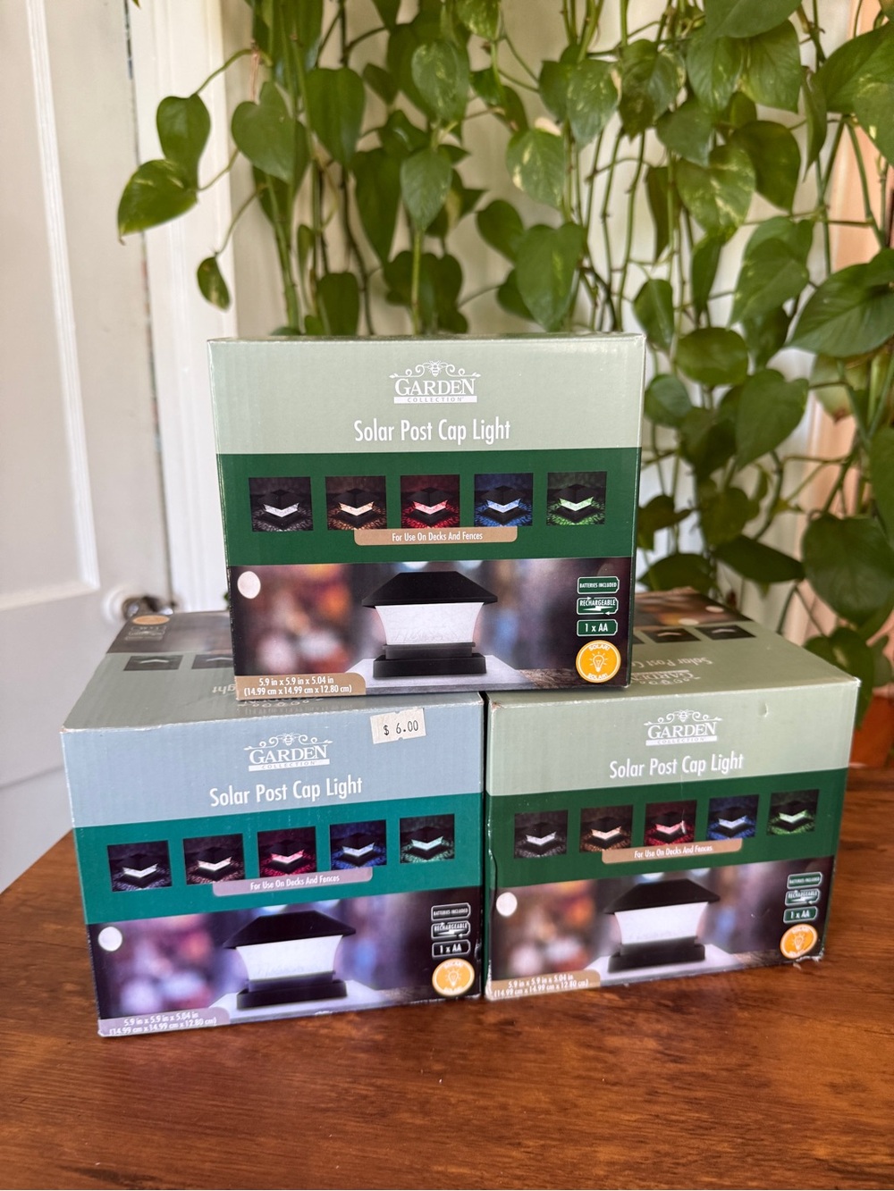 Solar Post Cap Lights (3) - Black working